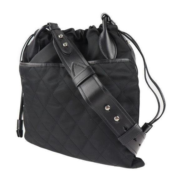 Prada Black Nylon Drawstring Shoulder Bag - Picture 1 of 9